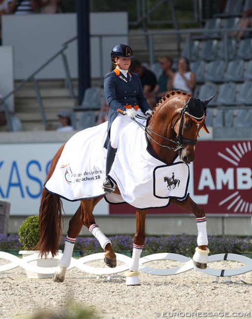 Jeanine Nieuwenhuis and TC Athene won the 2018 CDIO-U25 Aachen :: Photo © Astrid Apples