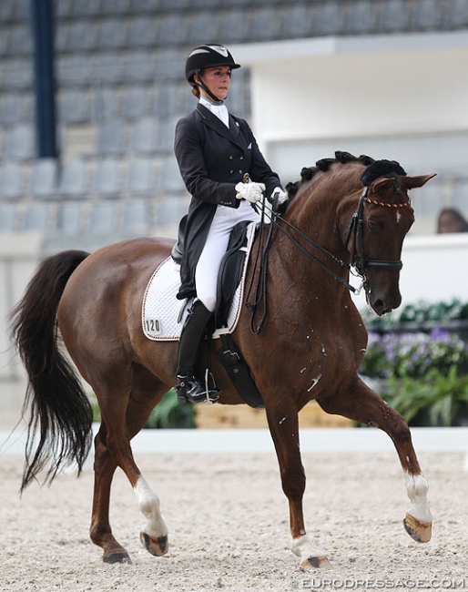 Dominique Bunse and First Edition at the 2018 CDI Aachen Dressage Days :: Photo © Astrid Appels