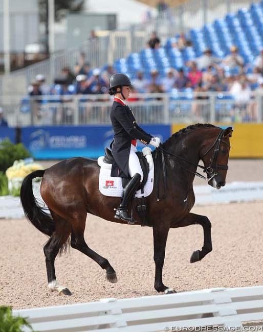 Charlotte Dujardin and Mount St. John Freestyle at the 2018 World Equestrian Games :: Photo © Astrid Appels