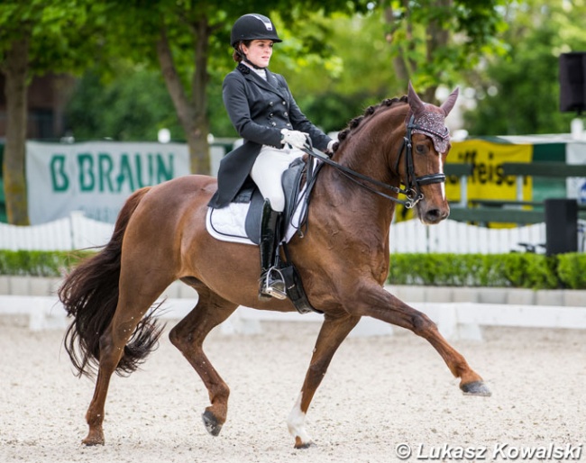 Rachel Bastady and Donnerdiora at the 2019 CDI-W Mariakalnok :: Photo © Lukasz Kowalski