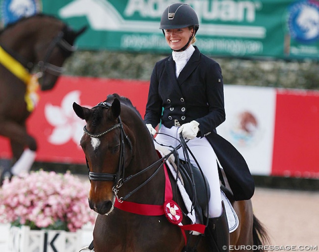Lindsay Kellock and Floratina consistently scored over 70% at the 2019 Global Dressage Festival :: Photo © Astrid Appels