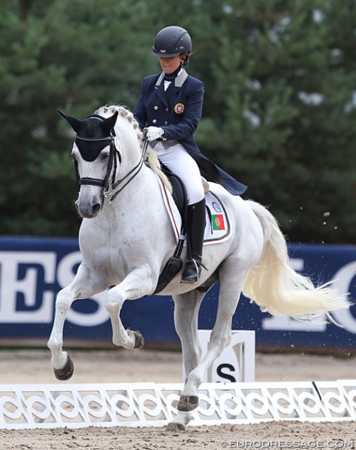 Maria Mafalda Deitado on Bandolim at the 2018 European Junior Riders Championships in Fontainebleau :: Photo © Astrid Appels