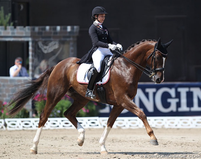 Helene Grabenwöger and Der Fuchs at the 2018 European Junior Riders Championships :: Photo © Astrid Appels