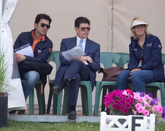 Diego Henao, Cesar Torrente, and Charlotte Bredahl watching future champions in Germany