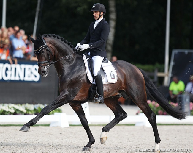 Andreas Helgstrand and Revolution win the 5-yo Finals at the 2018 World Young Horse Championships:: Photo © Astrid Appels