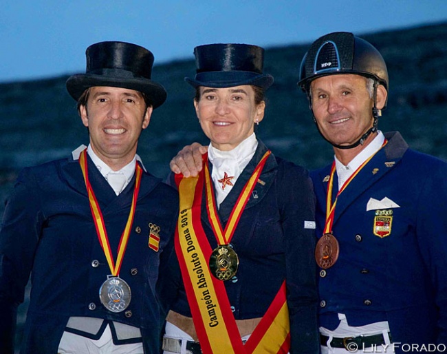 Claudio Castilla Ruiz, Beatriz Ferrer-Salat and Juan Antonio Jimenez at the 2019 Spanish Grand Prix Championships in Segovia :: Photo © Lily Forado