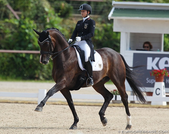 Jana Schrödter and Der Erbe at the 2019 European Youth Riders Championships :: Photo © Astrid Appels