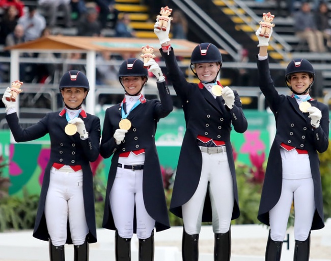 Canada claimed Dressage team gold for the third time in the history of the event, and the first time in 28 years, at the Pan American Games Lima 2019 :: Photo © Raul Sifuentes
