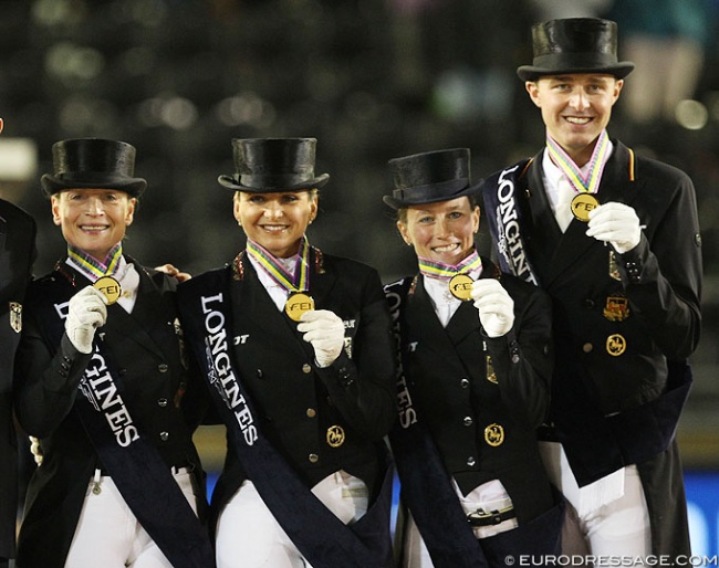 Team Gold for Germany at the 2017 European Dressage Championships in Gothenburg. Will it be gold again in Rotterdam ? :: Photo © Astrid Appels