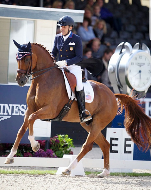 Cesar Parra and Don Cesar at the 2017 World Young Horse Championships in Ermelo, The Netherlands