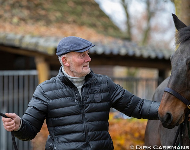 Willy Wijnen with broodmare Zarina at his home in Berlicum, The Netherlands :: Photo © Dirk Caremans