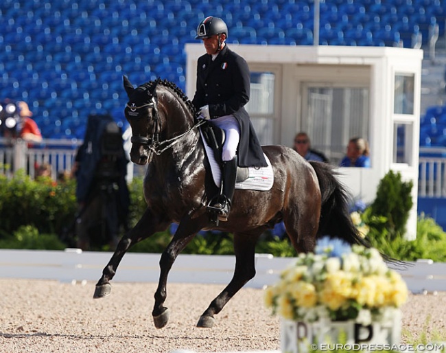 Italian Pierluigi Sangiorgi at the 2018 World Equestrian Games :: Photo © Astrid Appels