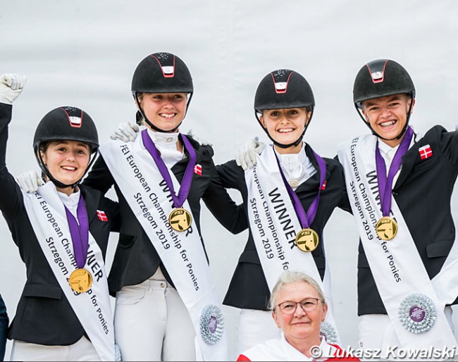 Historic gold for Team Denmark at the 2019 European Pony Championships :: Photo © Lukasz Kowalski