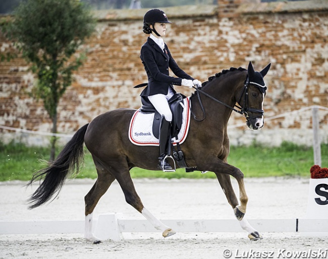 Liva Addy Guldager Nielsen and D’Artagnan at the 2019 European Pony Championships :: Photo © Lukasz Kowalski