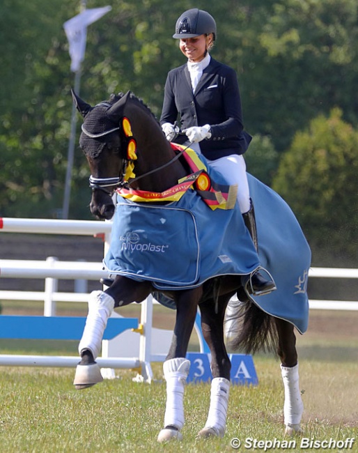 Laura Strobel and Bourani at the 2019 Trakehner Championships in Hanover :: Photo © Stephan Bischoff