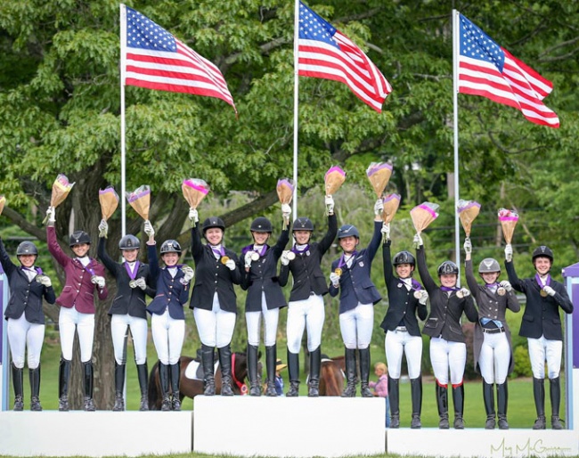 The junior team podium at the 2019 North American Youth Riders Championships :: Photo © Photo: Meg McGuire 
