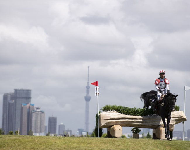 A major research study aimed at identifying best practices and management of horses training and competing in hot and humid environments was conducted by the FEI during last week’s Ready Steady Tokyo test event, where Japan’s Ryuzo Kitajima and Vick Du Grisors JRA finished second overall :: Photo © Yusuke Nakanishi)