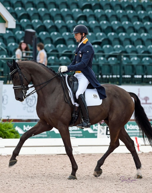 Endel Ots on Lucky Strike the pair is ranked # 1 in the Intermediaire small tour going in to the US Festival of Champions this week :: Photo © Sue Stickle