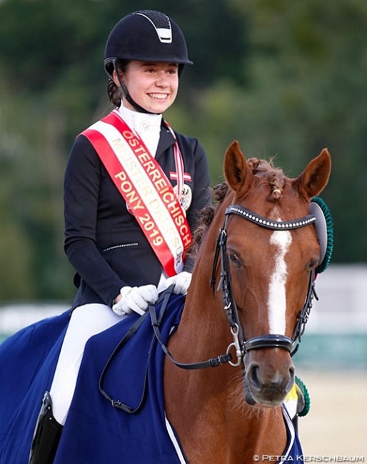 Felicita Simoncic and Chantre win the pony division at the 2019 Austrian Championships :: Photo © Petra Kerschbaum