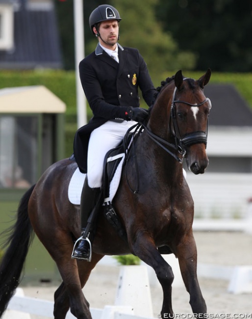 Thibault Vandenberghe and Santiago Song at the 2019 CDI Waregem :: Photo © Astrid Appels