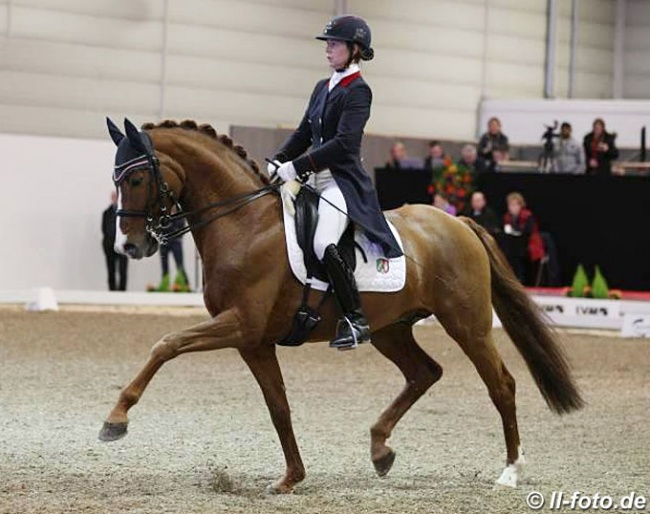 Anja Wilimzig and Sir Heinrich at the 2016 CDN Munster Indoor :: Photo © LL-foto