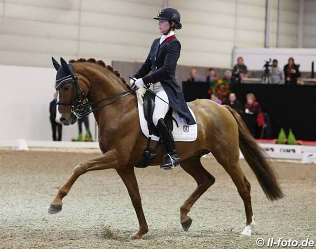 Anja Wilimzig and Sir Heinrich at the 2016 CDN Munster Indoor :: Photo © LL-foto