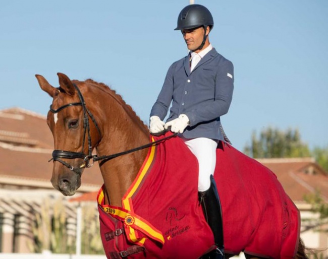 Luis Quilis and Furstenherz win the 4-year old division at the 2019 Spanish Young Horse Championships :: Photo © Lily Forado