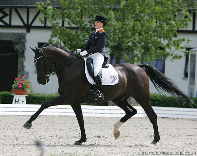 Anne Meulendijks and Ohio at the 2010 European Junior Riders Championships in Kronberg :: Photo © Astrid Appels