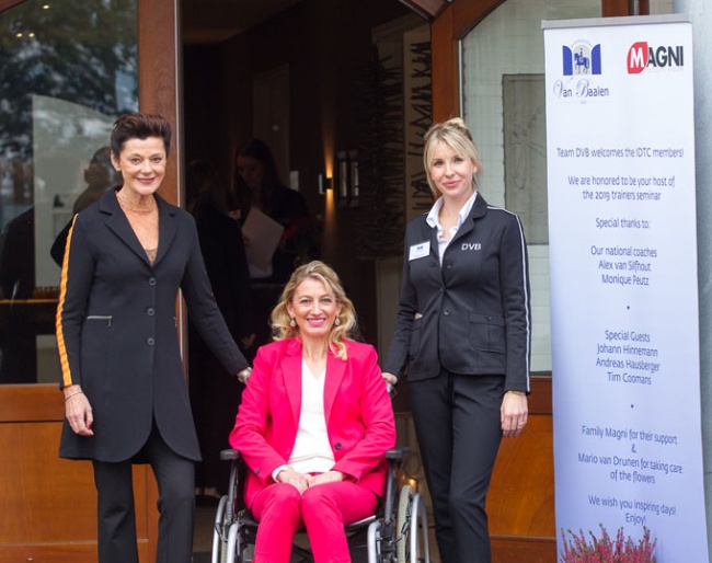 Coby and Marlies van Baalen with in law Jacobine van Gijn welcome IDTC members at the 2019 IDTC Annual Meeting in Brakel, The Netherlands