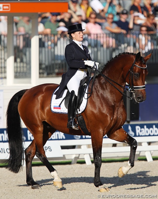 Elena Sidneva and Fuhur at the 2019 European Dressage Championships :: Photo © Astrid Appels
