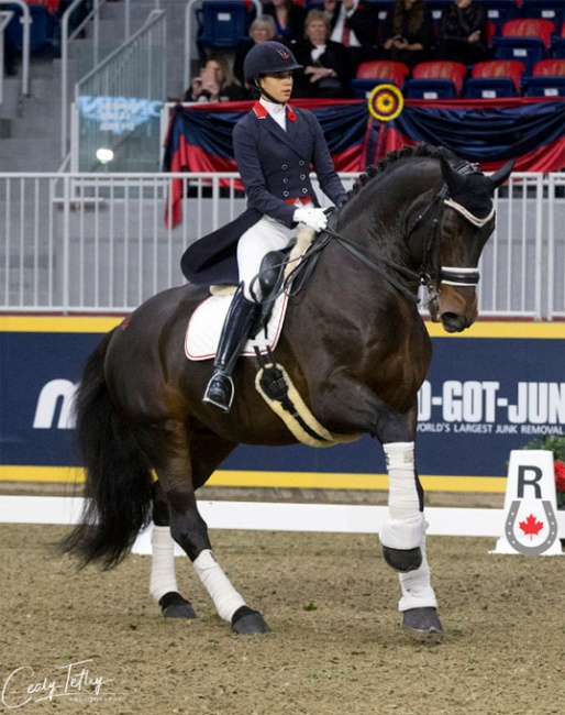 Naima Moreira Laliberté and Steeped in Luck at the Dressage Derby at the 2019 Toronto Royal Horse Show:: Photo © Cealy Tetley