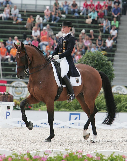 Isabell Werth and Satchmo at the 2006 World Equestrian Games in Aachen :: Photo © Astrid Appels