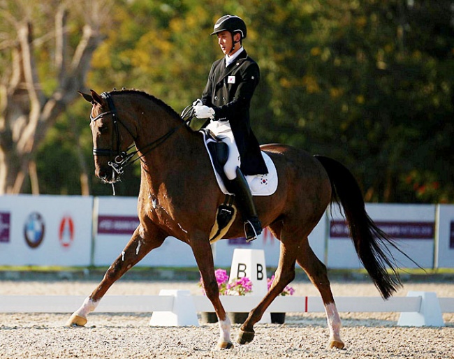 Dongheon Nam and First Edition win the 2019 Asian Dressage Championships in Pattaya :: Photo © Yong Tek Lim