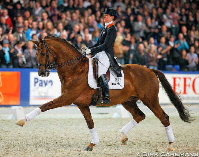 Kirsten Beckers and Jazz at the 2009 KWPN Stallion Licensing :: Photo © Dirk Caremans