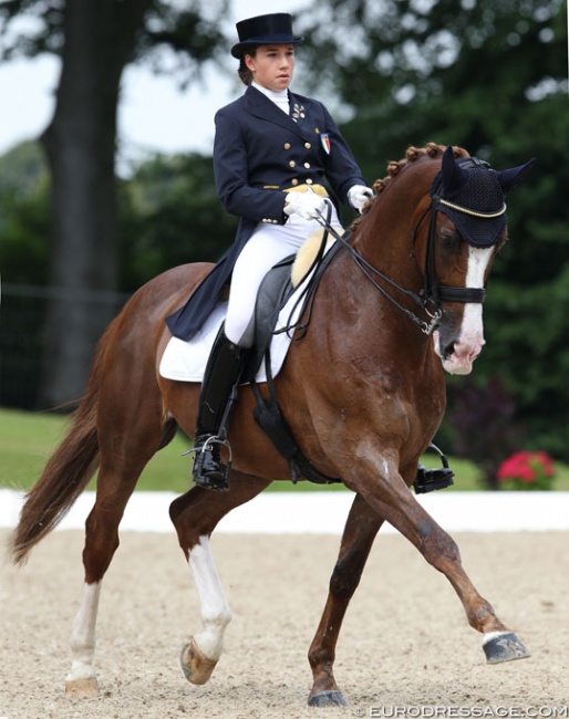 Chiara Prijs-Vitale and Michigan at the 2011 European Junior Riders Championships in Broholm :: Photo © Astrid Appels