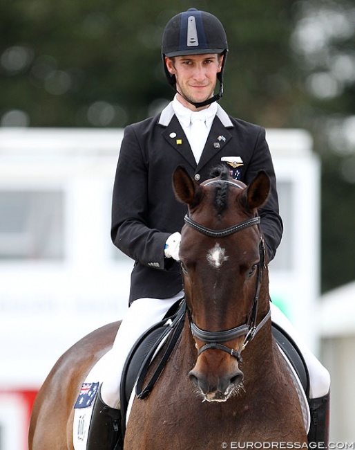 Jayden Brown on San Andreas at the 2013 World Young Horse Championships :: Photo © Astrid Appels