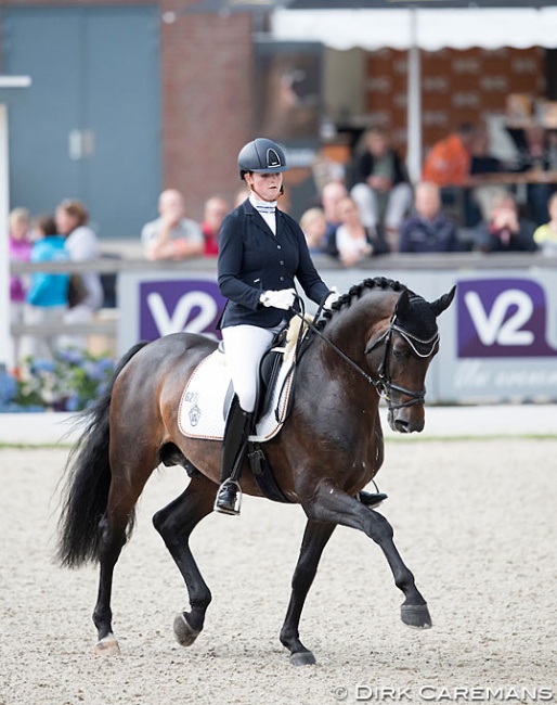 Ann-Kathrin Wilting and Rock Forever II at the 2016 World Young Horse Championships :: Photo © Dirk Caremans