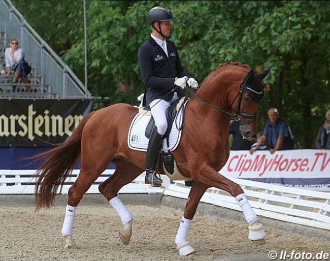Lukas Fischer on Nymphenburg's Royal Side at the 2018 Bundeschampionate :: Photo © LL-foto