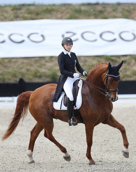 Matilda Illerfelt and Wall Street Boy at the 2018 CDIO Uggerhalne :: Photo © Astrid Appels