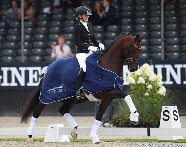 Renate van Uytert-van Vliet and Johnny Depp at the 2019 World Young Horse Championships :: Photo © Astrid Appels