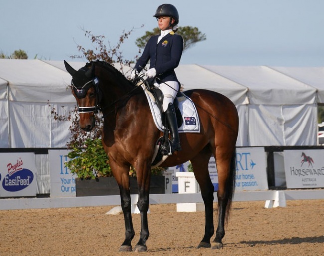 Emma Booth and Danish warmblood Mogelvangs Zidane (by Hertug x Manstein) at the 2020 CPEDI Boneo