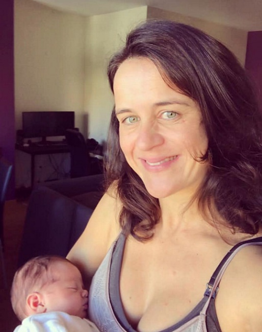 Sarah Furtado (née Warne) and her newborn daughter Madalena Furtado