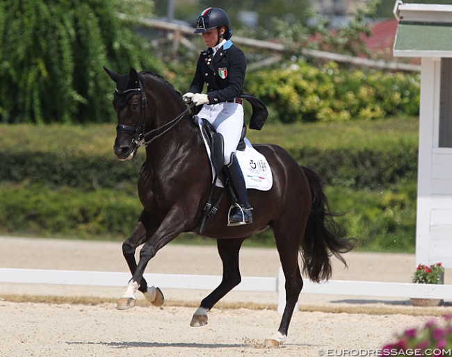 Beatrice Arturi and Donaudistel at the 2019 European Junior Riders Championships :: Photo © Astrid Appels