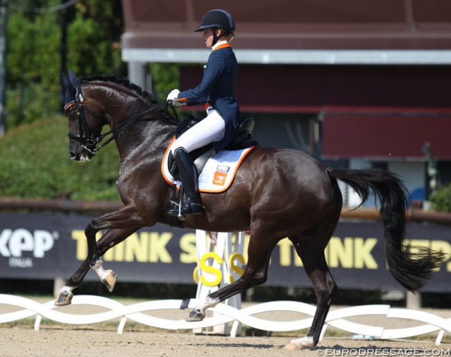 Esmee DOnkers and Chaina at the 2019 European Young Riders Championships in Italy :: Photo © Astrid Appels