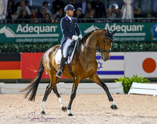 Steffen Peters and Suppenkasper at the 2020 CDI-W Wellington :: Photo © Sue Stickle