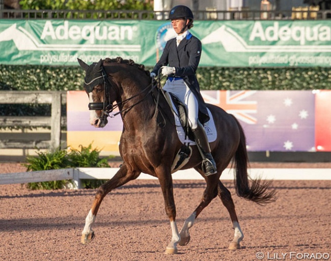 Agnete Kirk Thinggaard and Blue Hors Don Olymbrio at the 2020 CDI-W Wellington :: Photo © Lily Forado