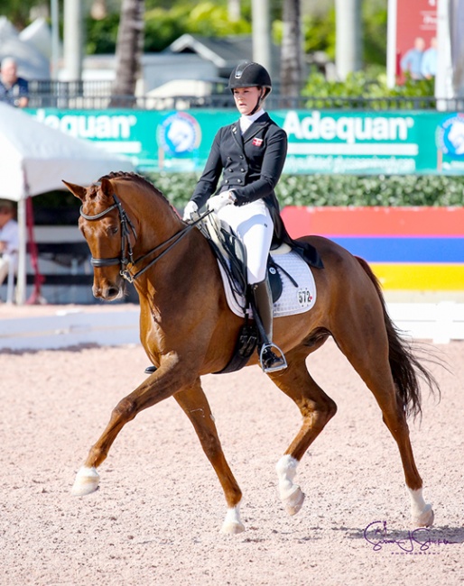 Carina Nevermann Torup and Dong Seon Kim's Bordolino at the 2020 CDI-W Wellington :: Photo © Sue Stickle