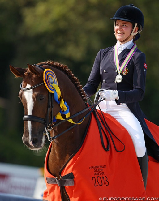 Alexandra Andresen and Belamour at the 2013 European Junior Riders Championships in Vidauban :: Photo © Astrid Appels