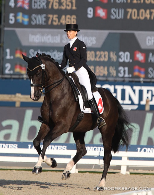 Charlotte Lenherr and Darko of De Niro ZS at the 2019 European Dressage Championships in Rotterdam :: Photo © Astrid Appels
