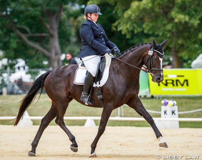 Hannah Gibson and the Australian warmblood mare Jalyn Special Effects at the 2020 CDI Hastings :: Photo © Libby Law